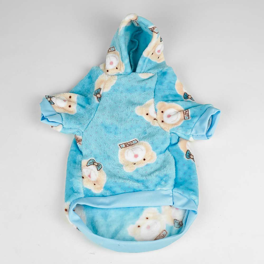 Love Bear Pet Hoodie -Blue š»āāļø