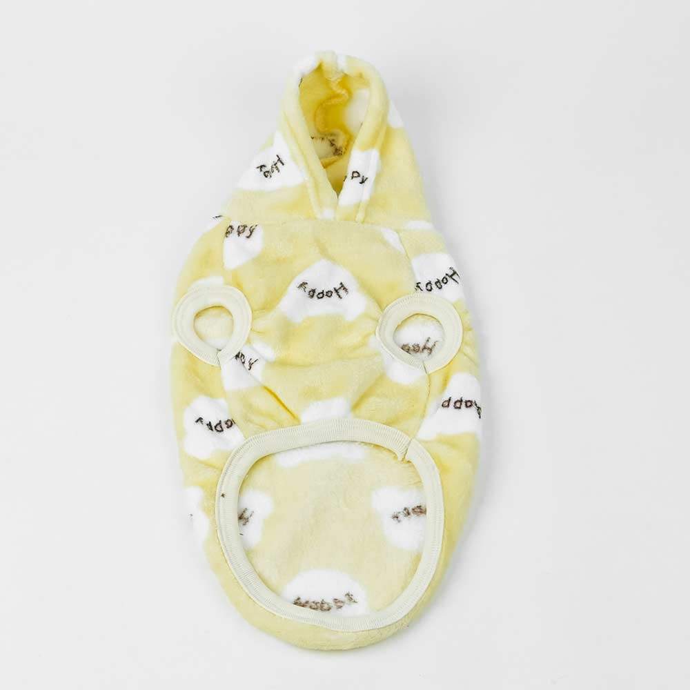 Happy Bear Pet Hoodie -Yellow 🐻❄️🌼