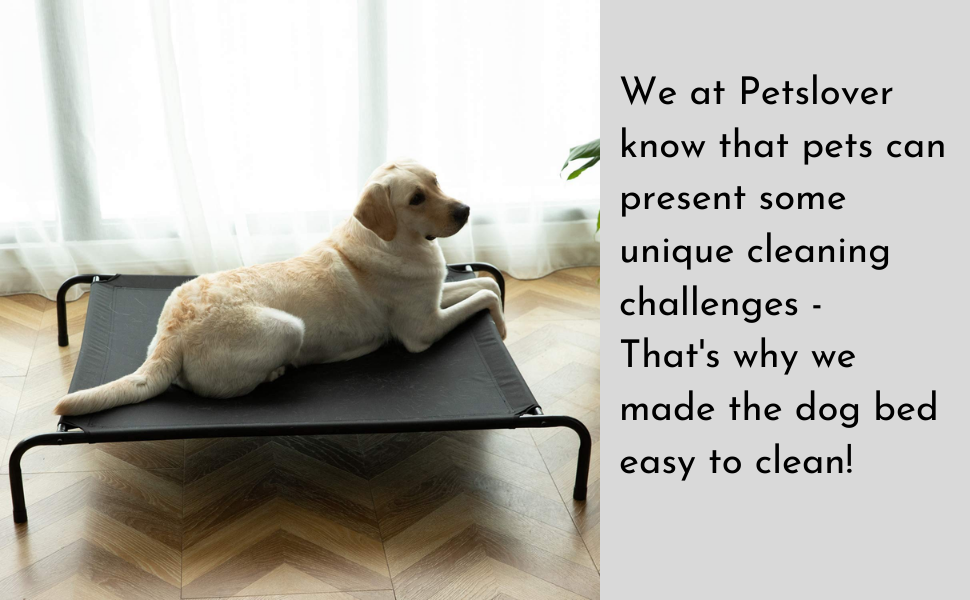 Elevated pet bed for cats and dogs