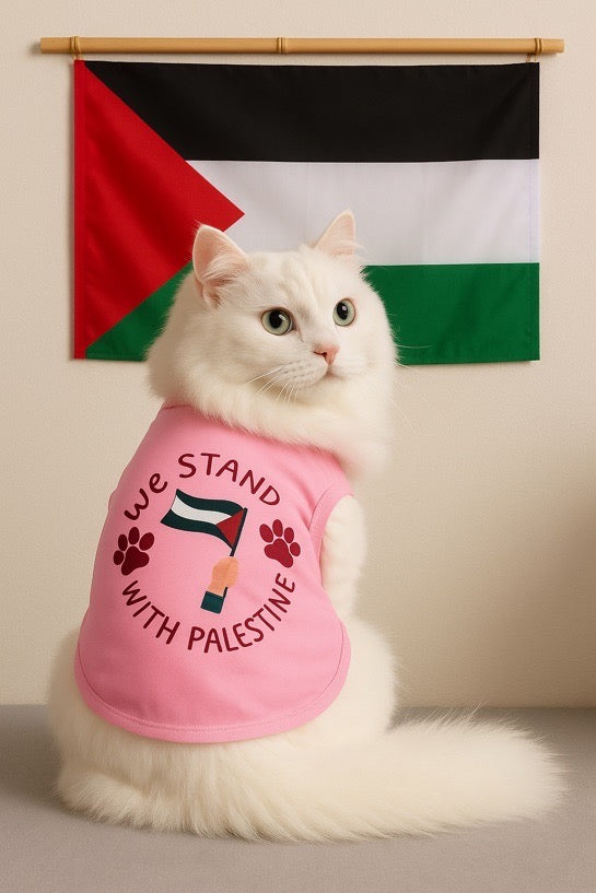 We stand with Palestine Pet shirt