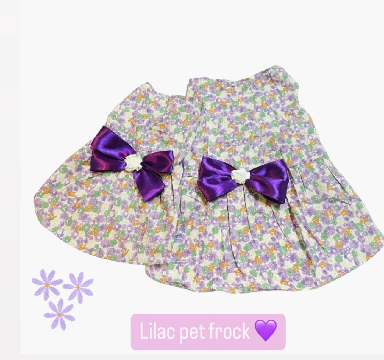 Lilac pet frock 💜