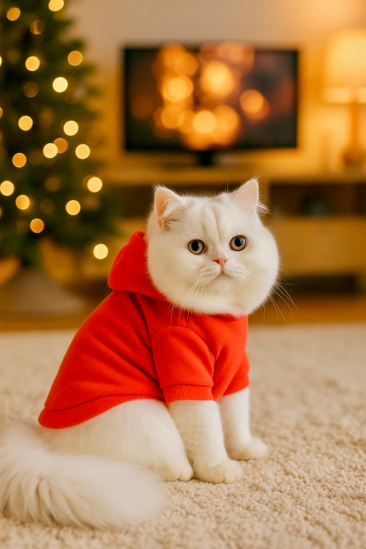 Plain Pet Hoodie - Red ❤️ 🐾