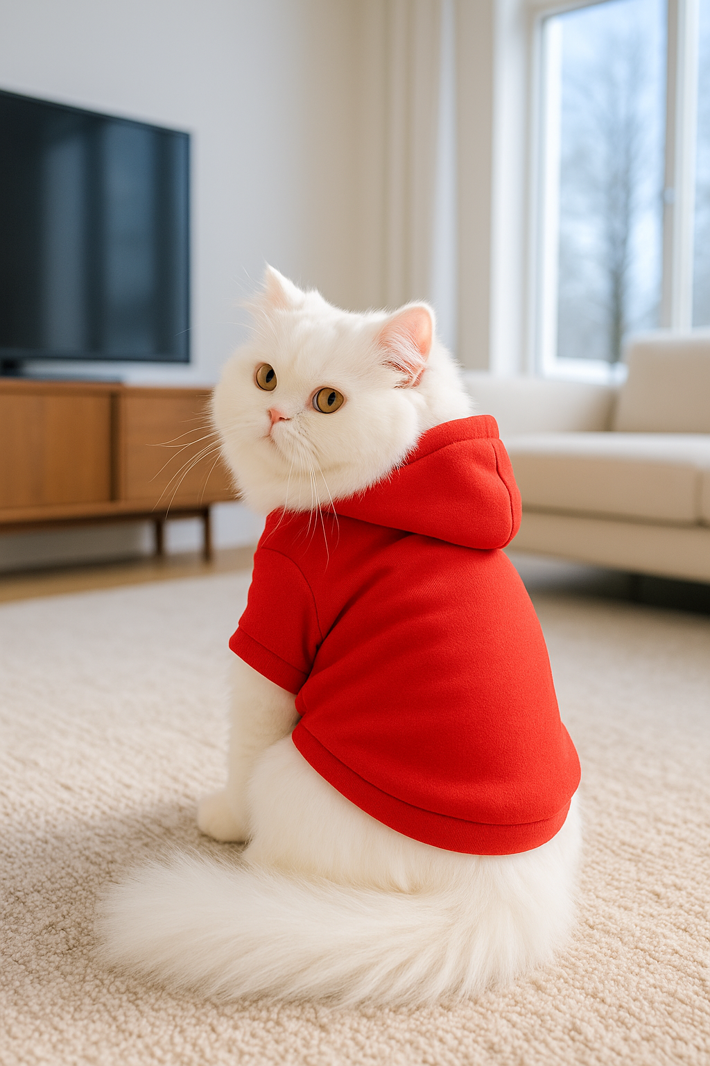 Plain Pet Hoodie - Red ❤️ 🐾