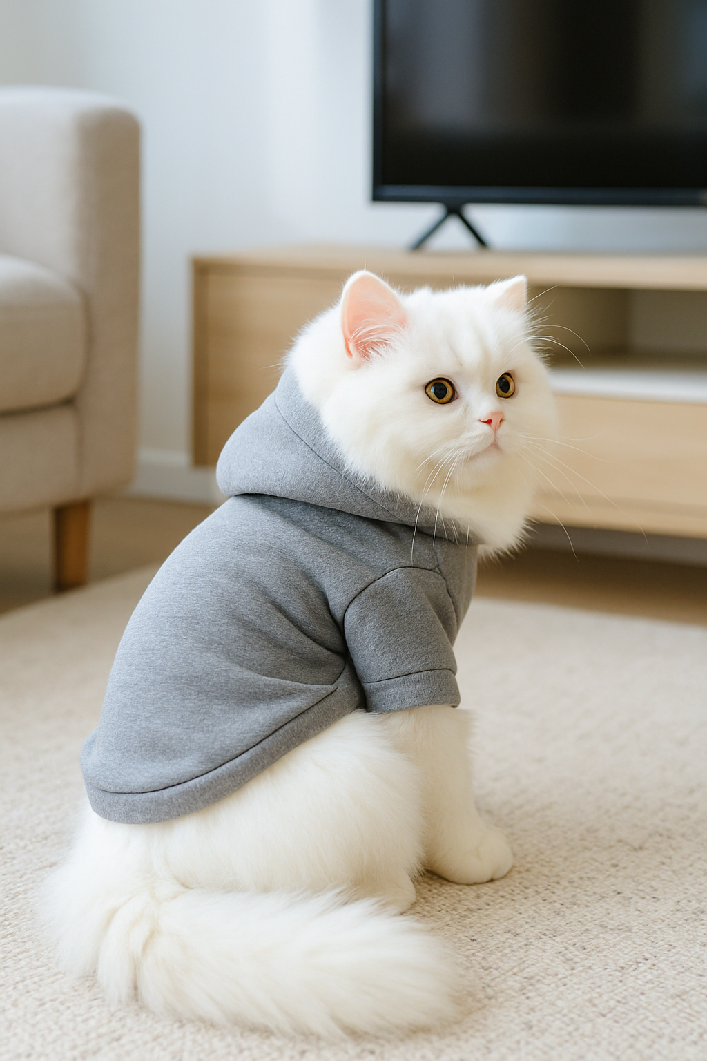 Plain Pet Hoodie - Grey š©¶ š¾