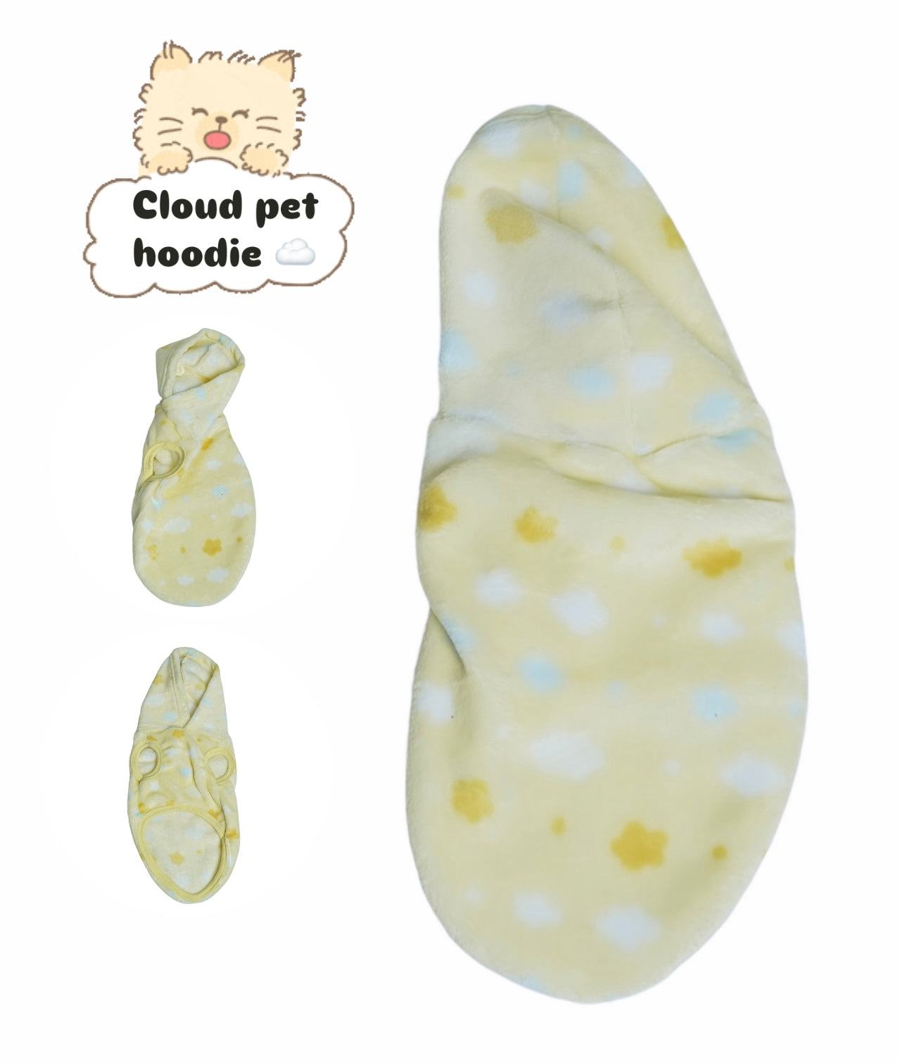 Cloud Pet Hoodie - Yellow 💛 ☁️