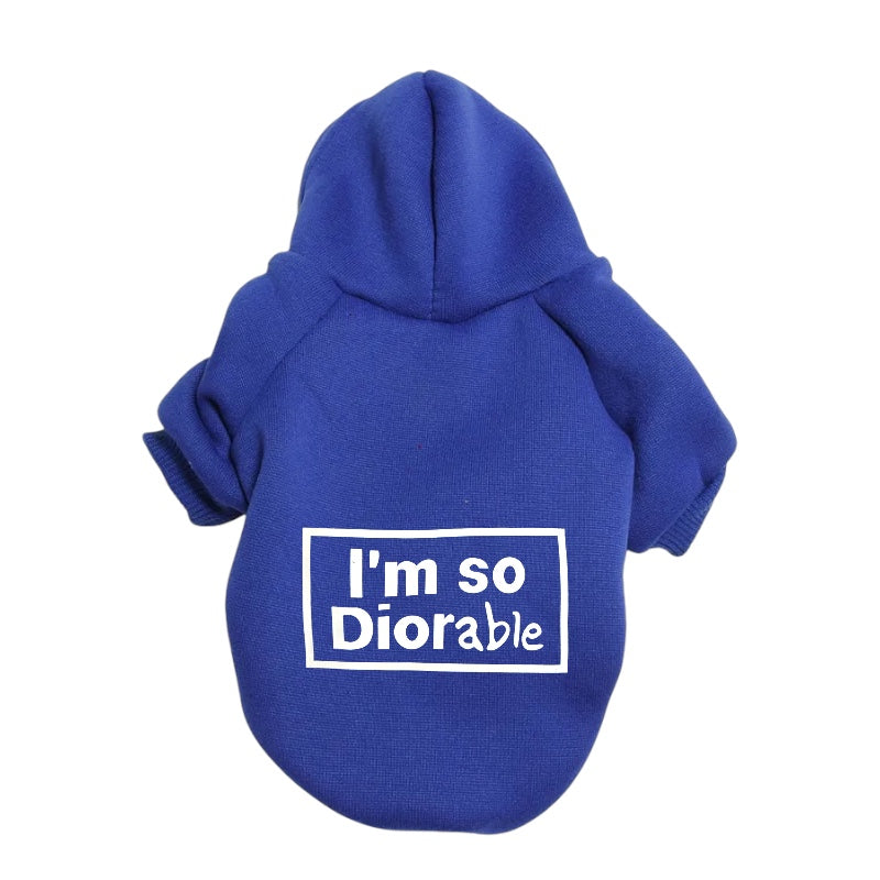 Diorable pet hoodie   Blue š