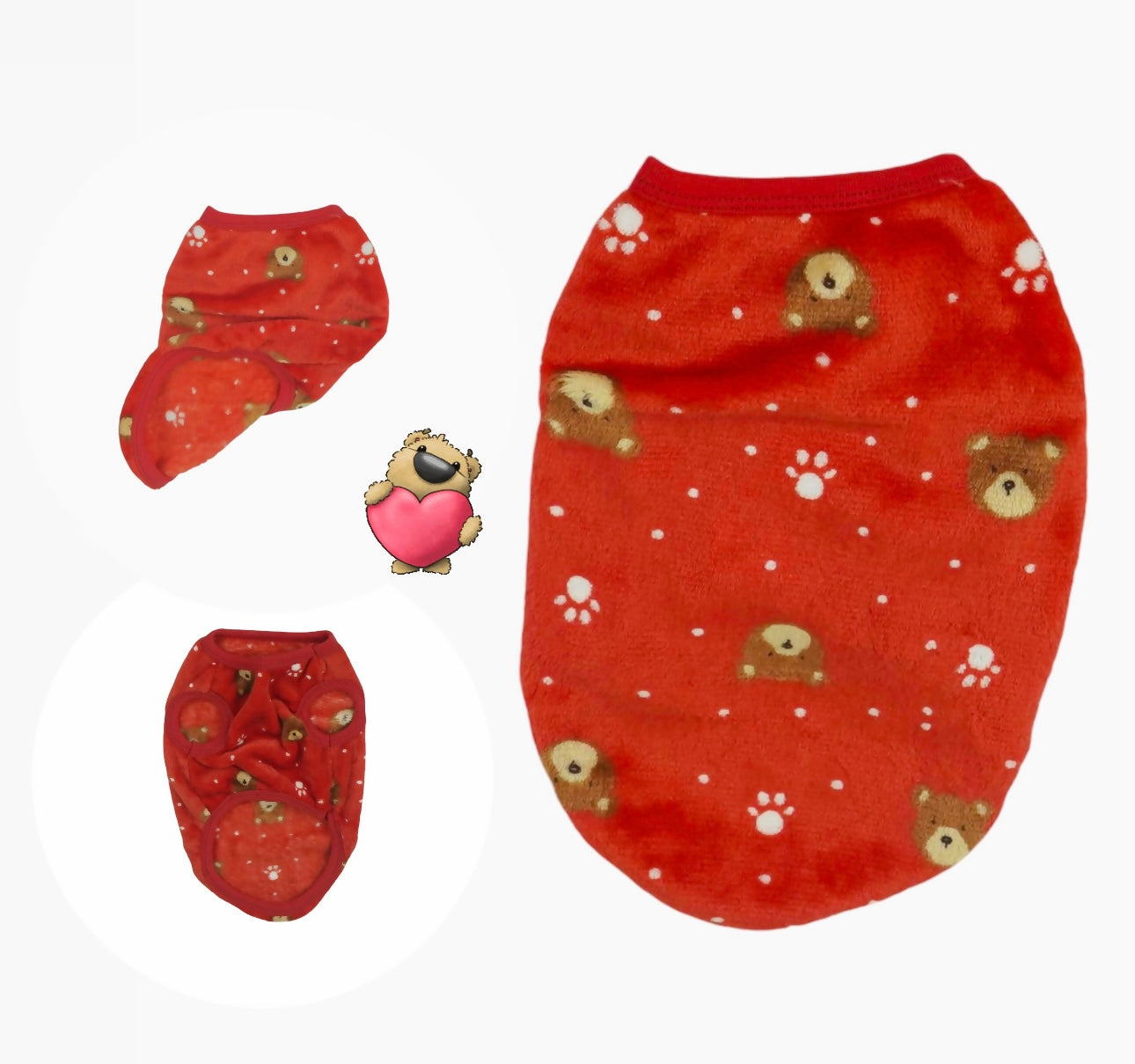 Bear Pet Sweater -Red 🐻❄️♥️
