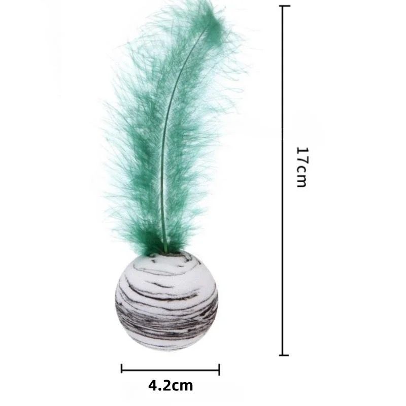 Feathers bell Bouncing Pet Toy Ball - Rubber🤸🦘
