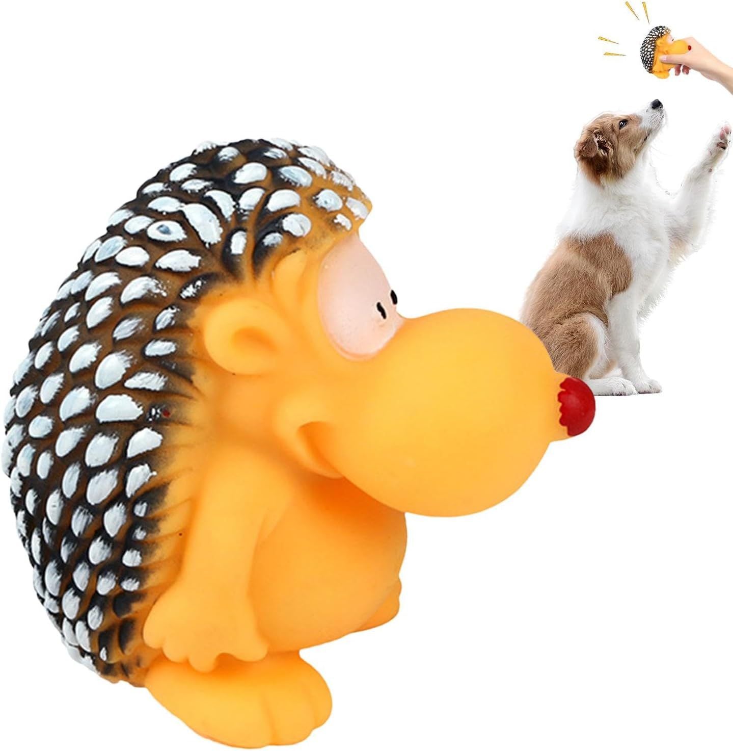 Hedgehog- squeaky rubber dog toy 🧸