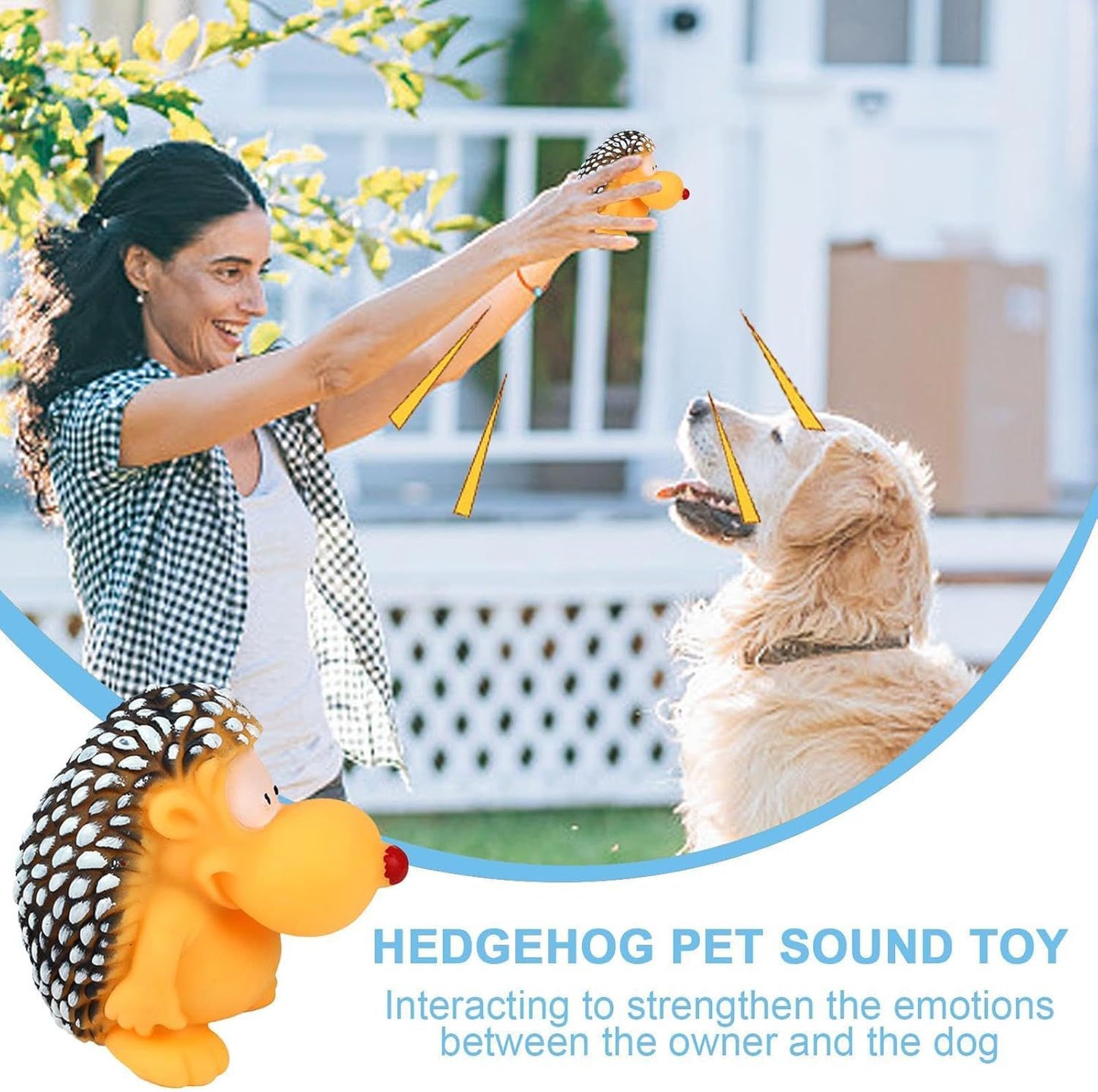 Hedgehog- squeaky rubber dog toy 🧸