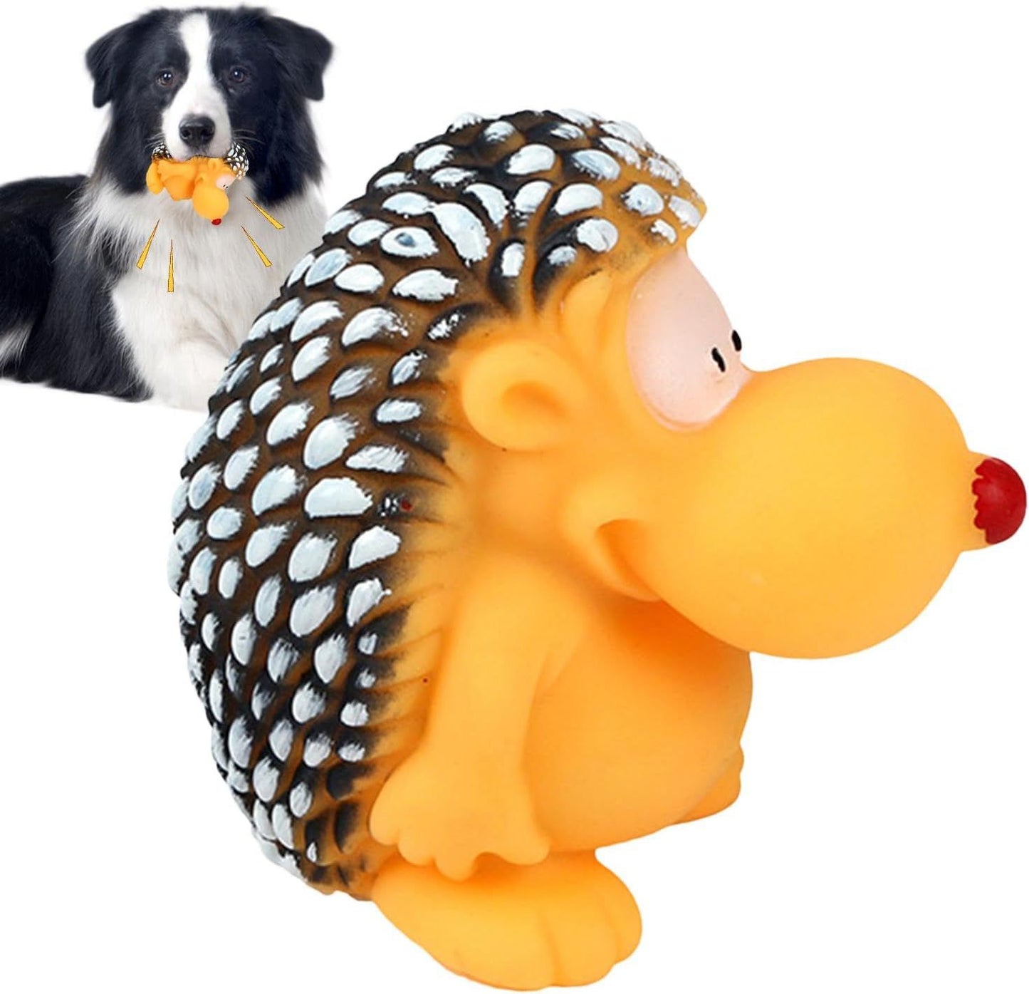 Hedgehog- squeaky rubber dog toy 🧸