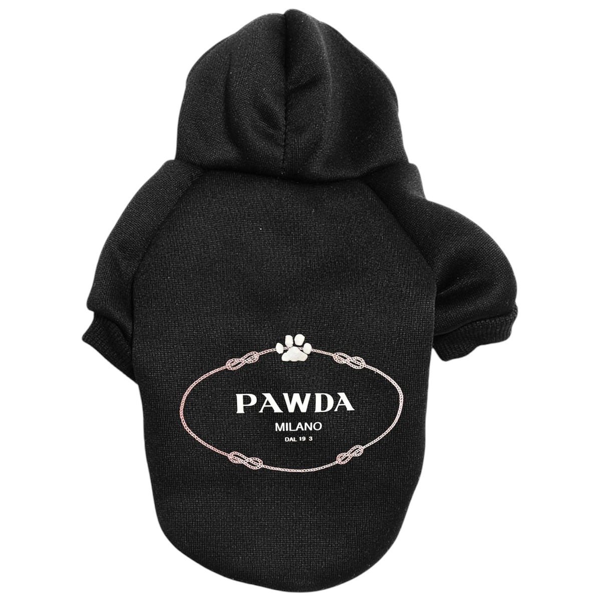 Pawda Milano Pet Hoodie 🖤 Black 🐾