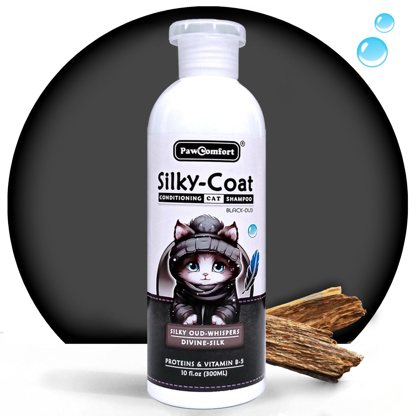 Glossy-Fur Black - Oud Conditioning Shampoo♠️ 300ml