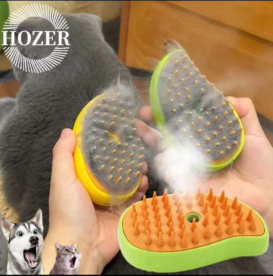 3 in 1 Pet steam brush | Electric - rechargeable | BOX PACKAGING