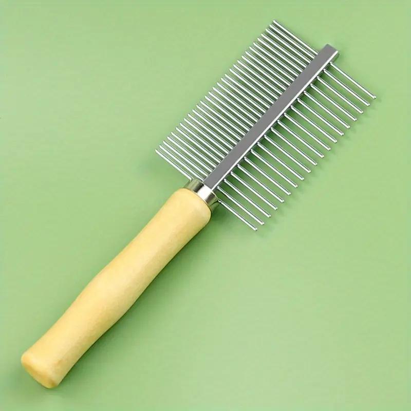 2 in 1 stainless steel pet comb detangler