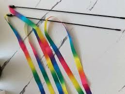 Rainbow cat toy stick 🌈