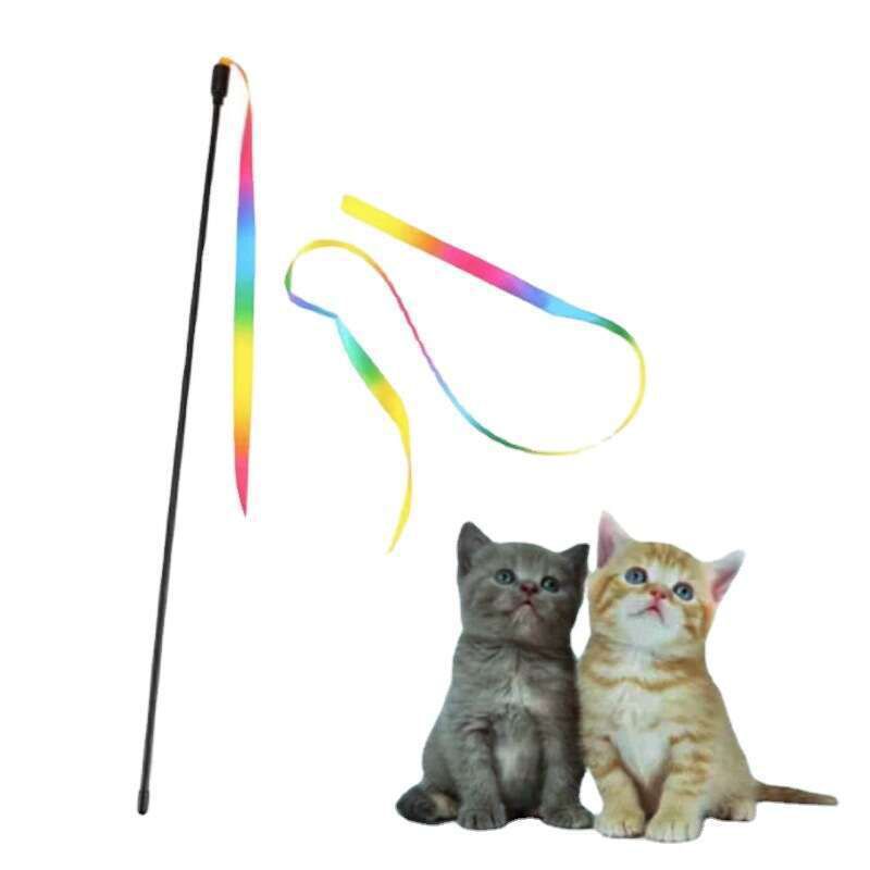 Rainbow cat toy stick 🌈