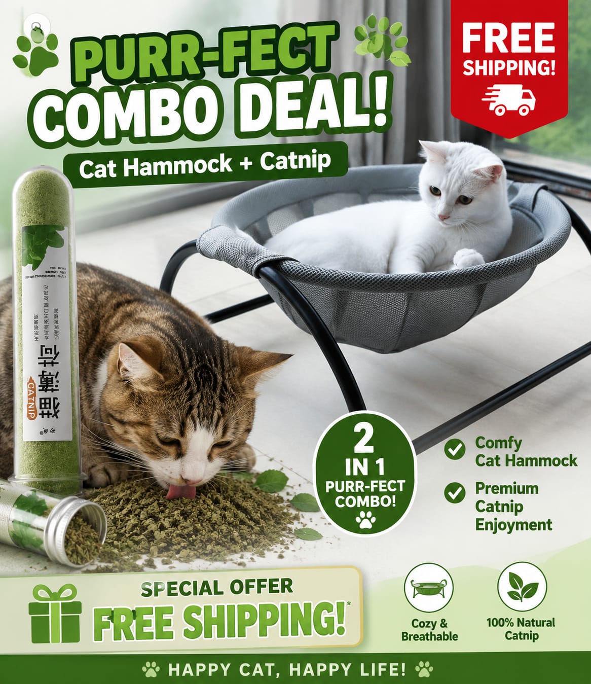 Pet hammock + Catnip bundle Free Shipping 🟢