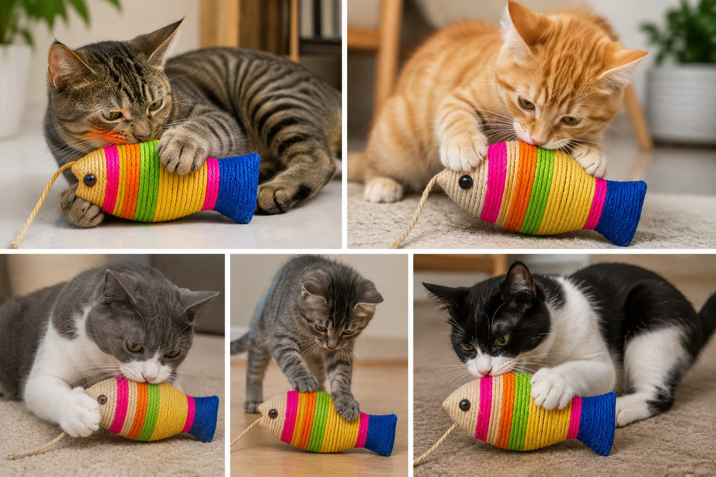 Fish Shape Sisal Cat Scratching Toy