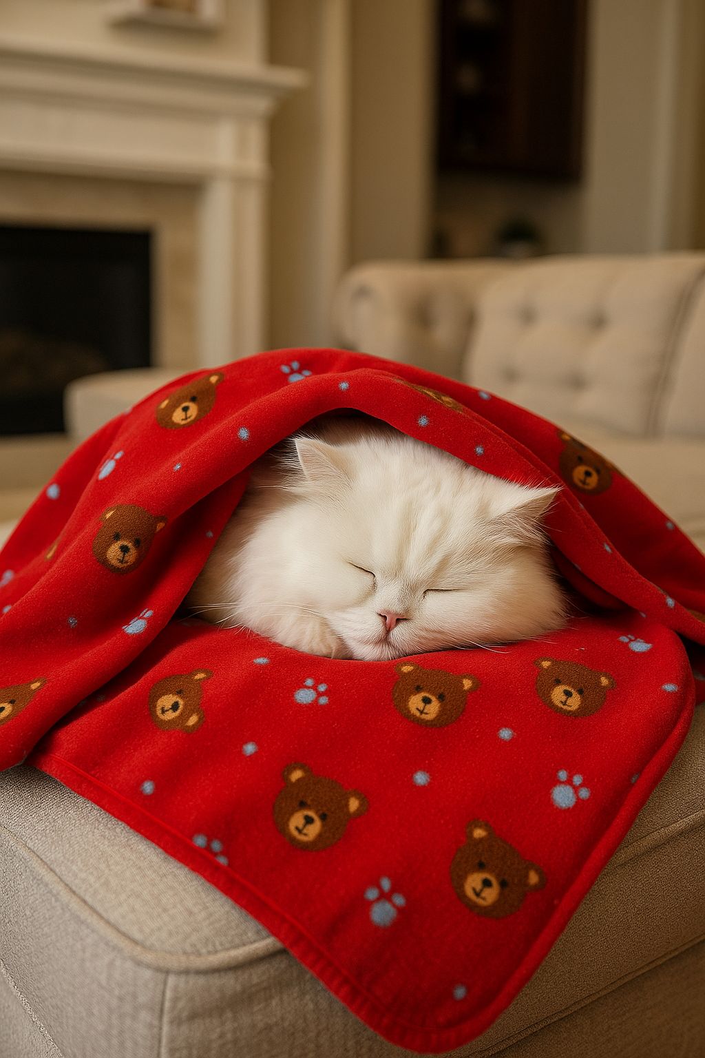Bear Pet Blanket Red š»