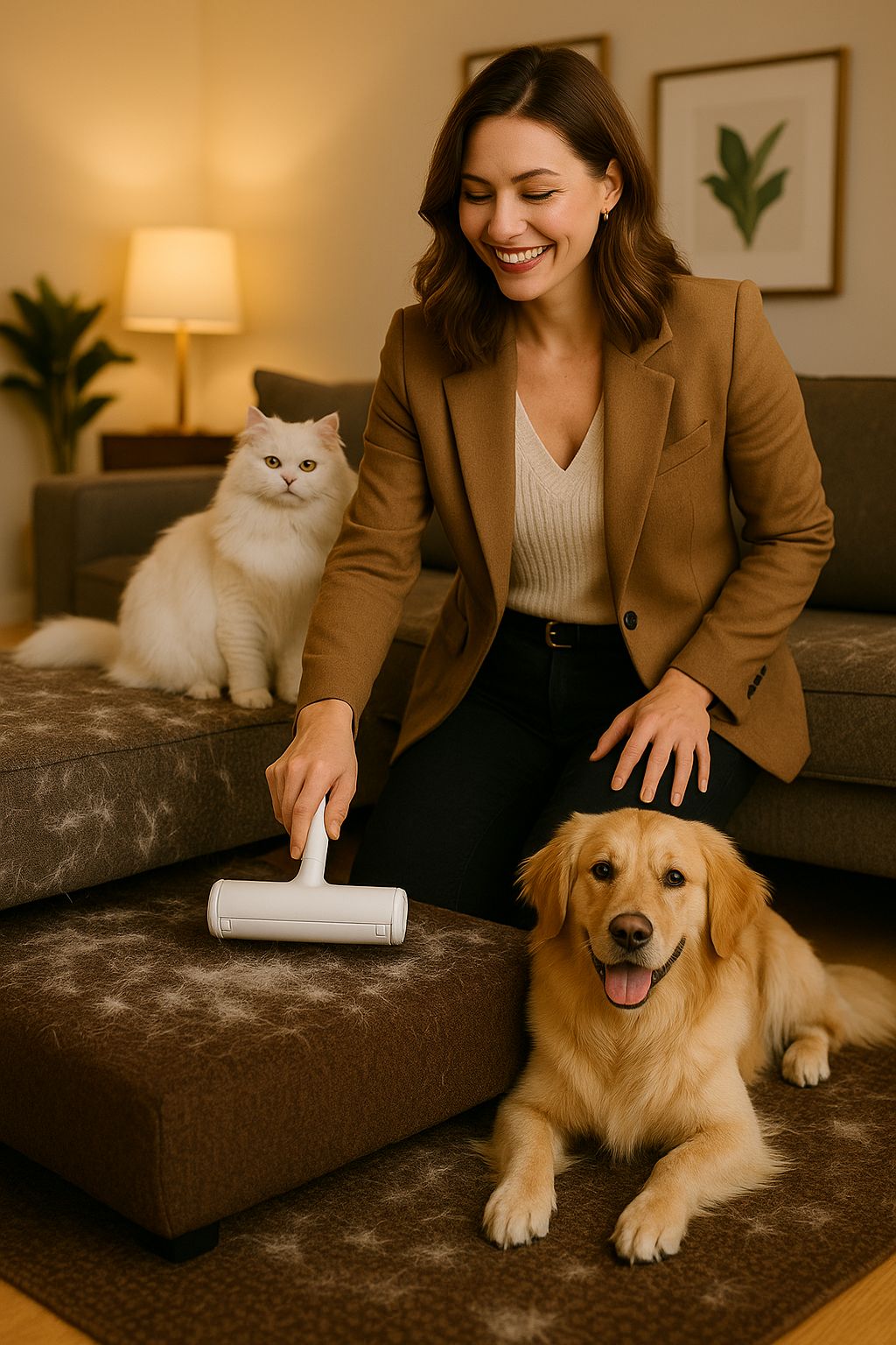 Two way lint roller - pet hair remover