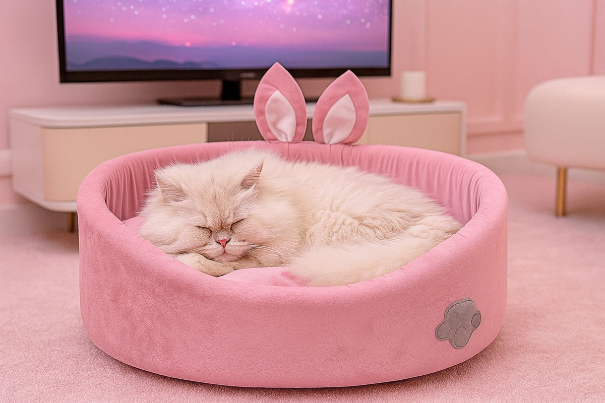 Bunny Nap Pet bed - Burgundy 🥀🐾