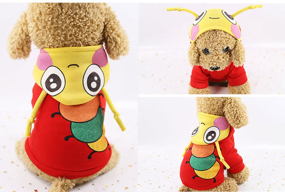Caterpillar Pet Hoodie - Winter