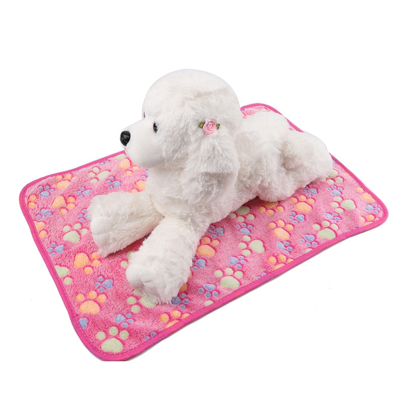 Pet Blanket paw printed.