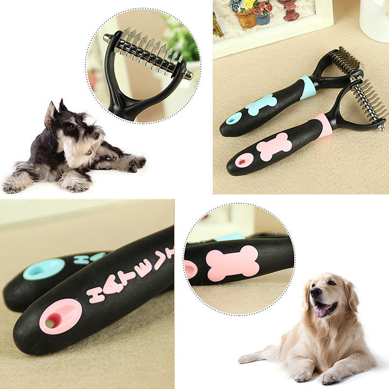 Pet hair demitting comb