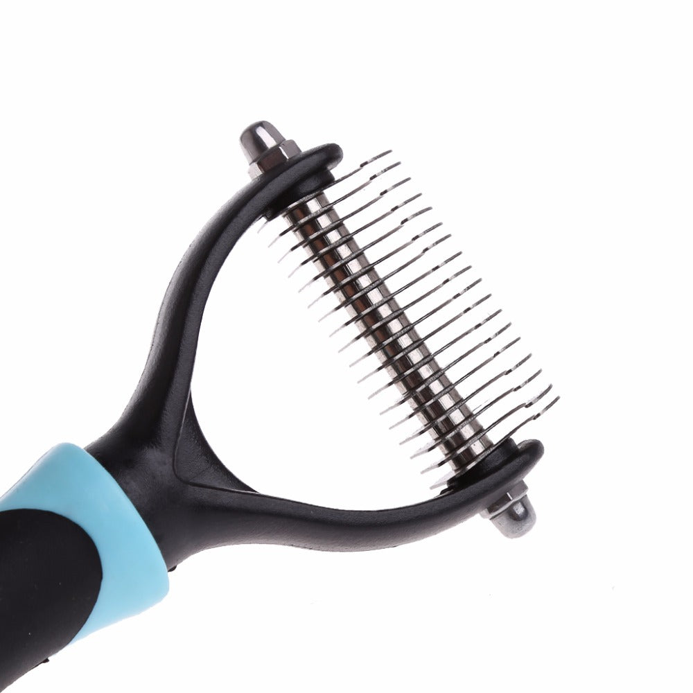 Pet hair demitting comb