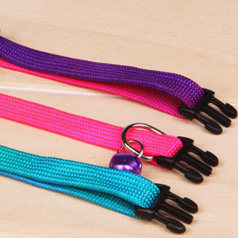 Rainbow Pet Collar with Bell