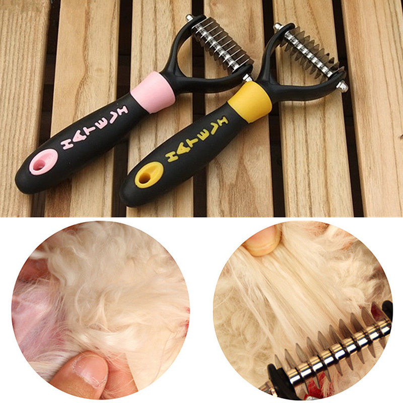 Pet hair demitting comb