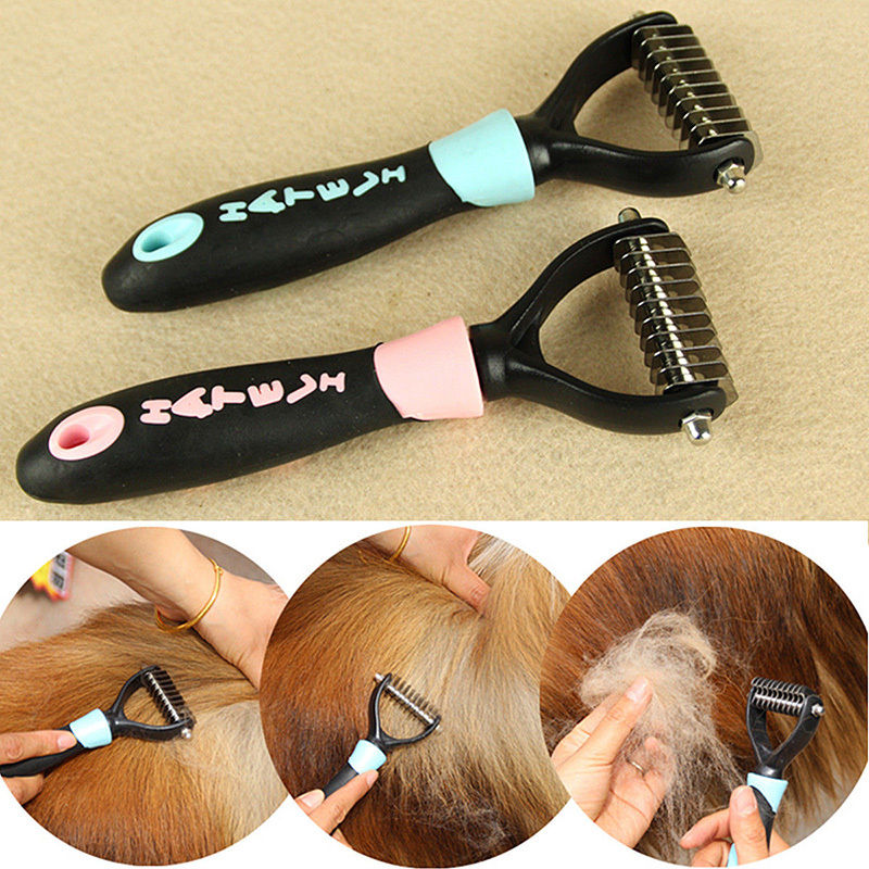 Pet hair demitting comb