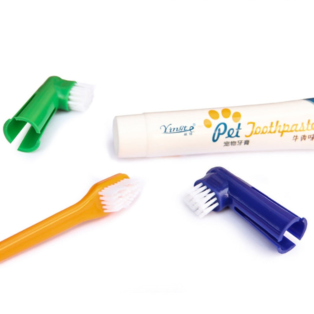 3-Piece Pet Toothbrush Kit for Dogs & Cats