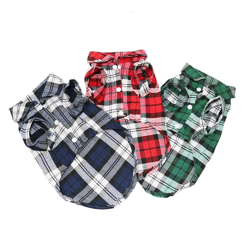 Grid Pet shirt- Spring.