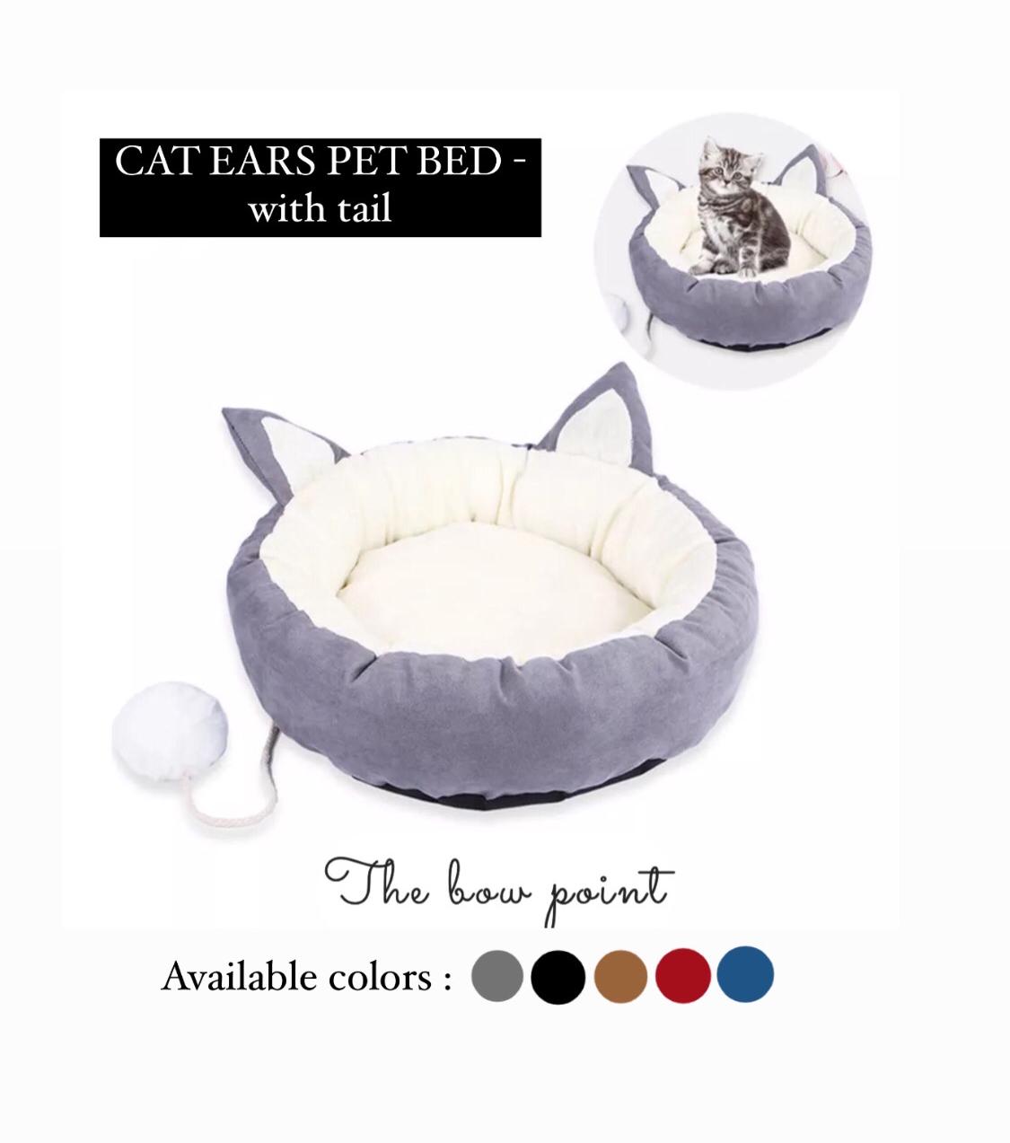 Cat Ears Pet Bed with Tail