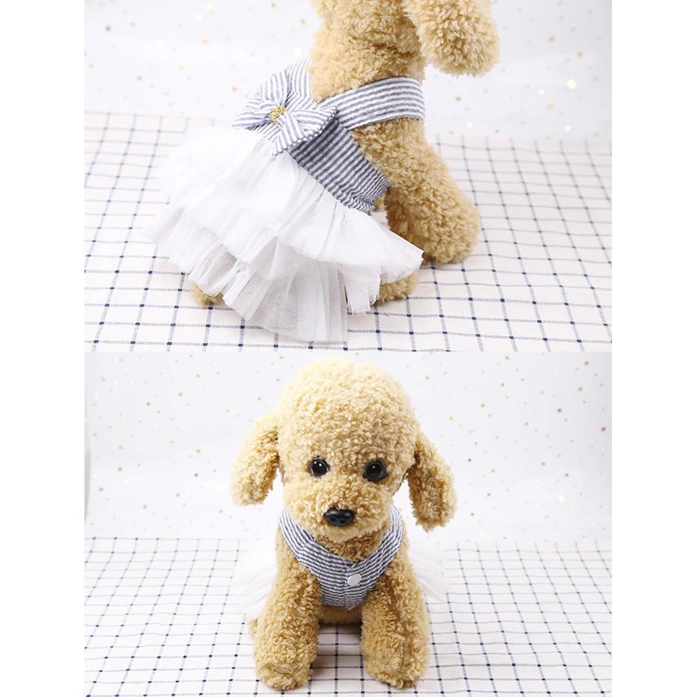 Stripped Pet Frock - Blue - Summer