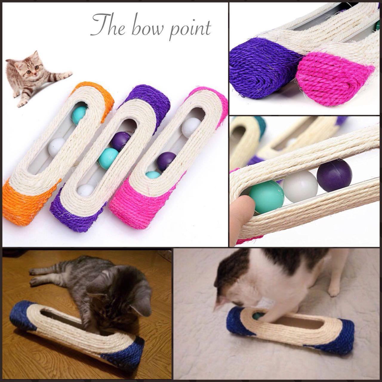 Rolling balls cat scratcher
