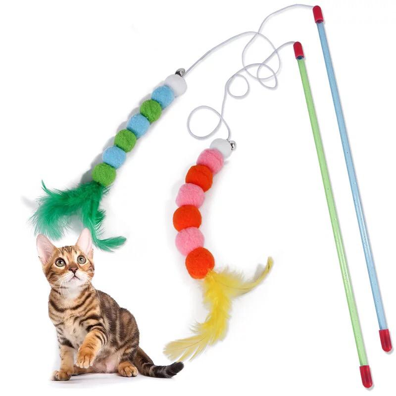 Caterpillar pet toy stick š