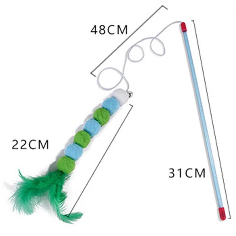 Caterpillar pet toy stick š