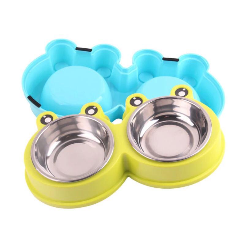 Frog shape pet food bowl