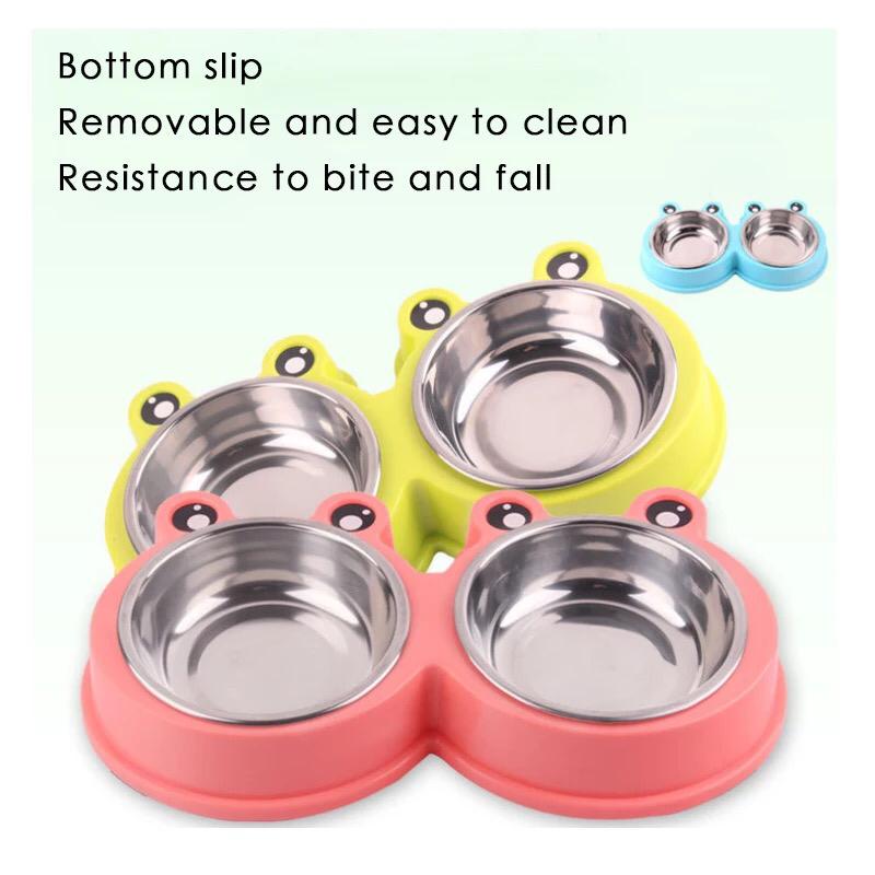 Frog shape pet food bowl