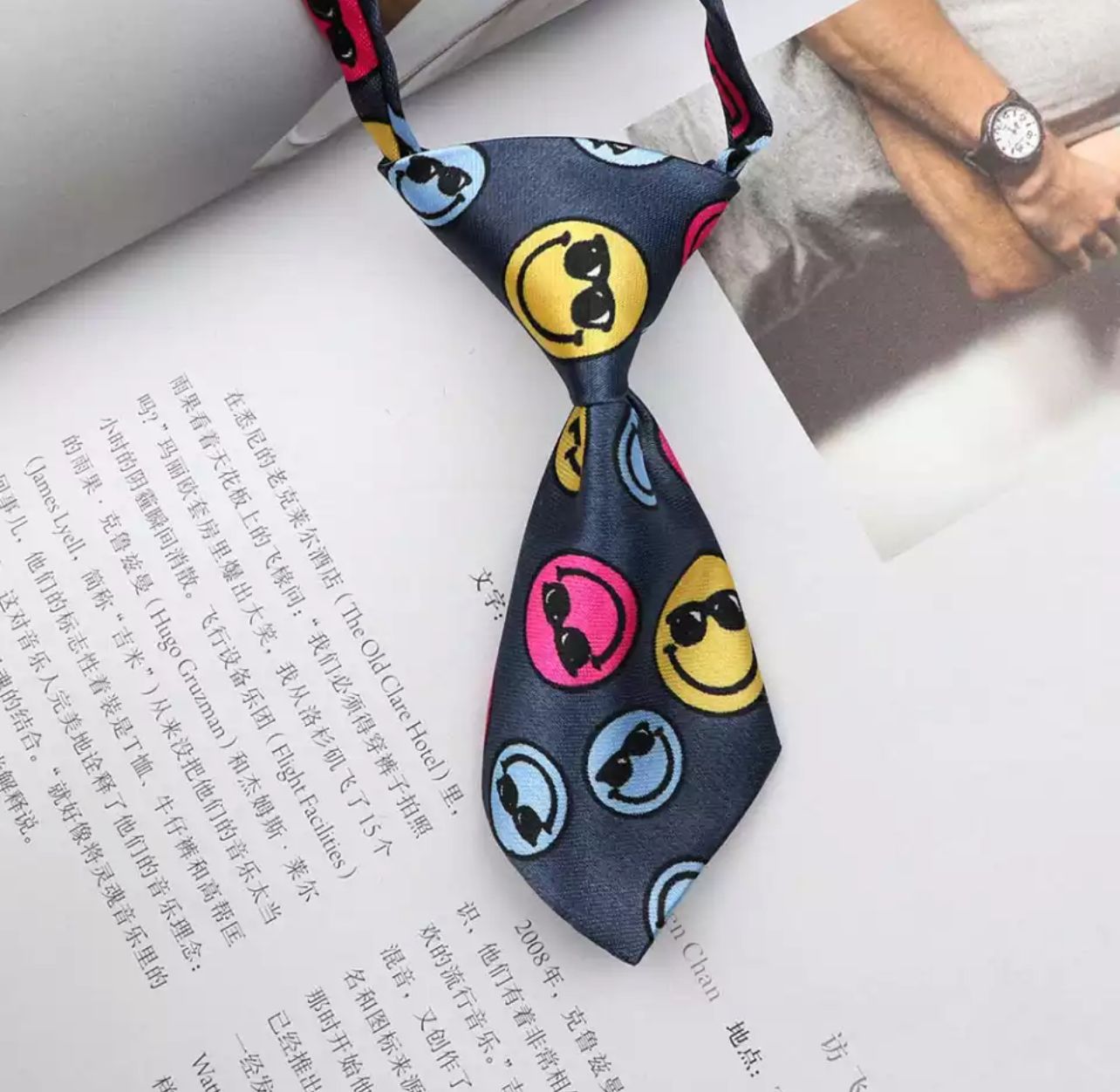 Pet tie - Adjustable ( random prints)