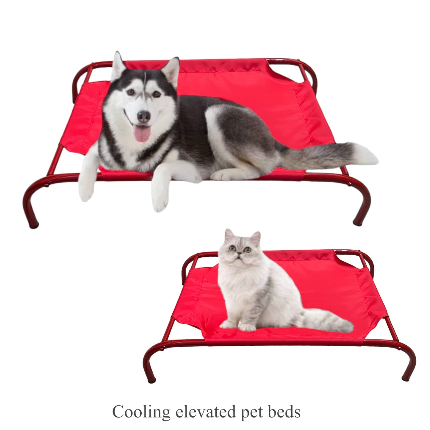 Elevated pet bed for cats and dogs
