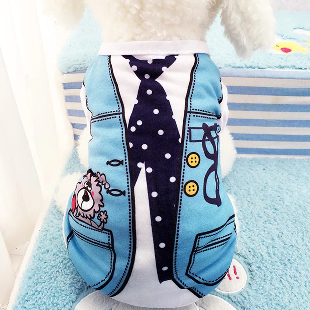 Tie vest pet shirt