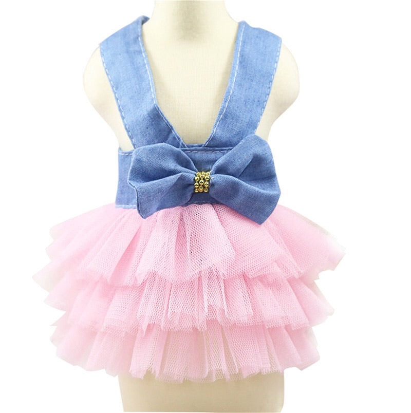 Denim pet frock