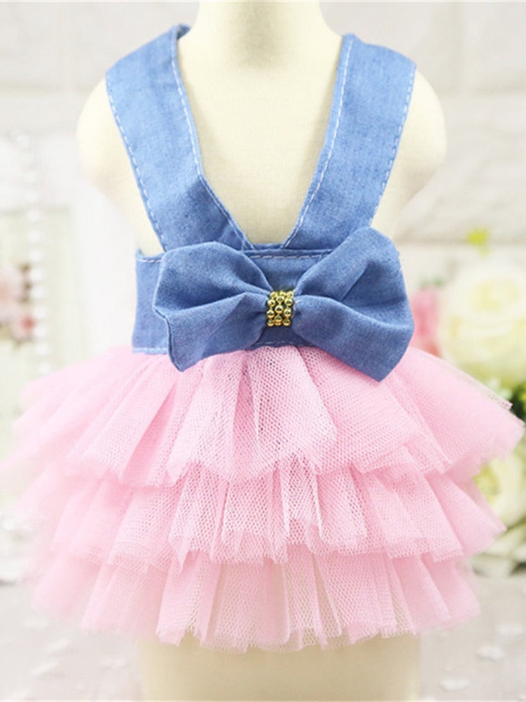 Denim pet frock