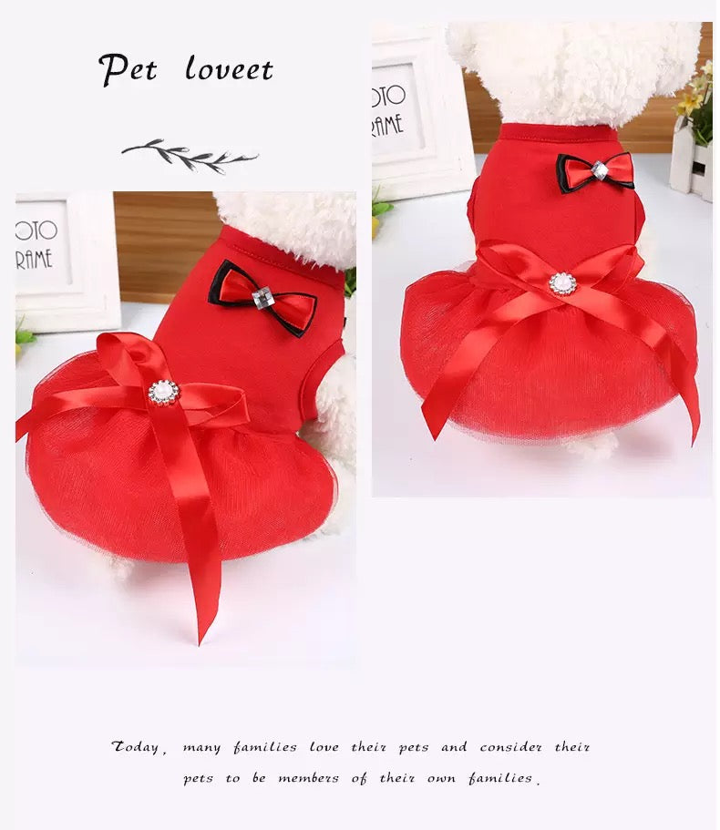 Lexa pet frock - red | Winter