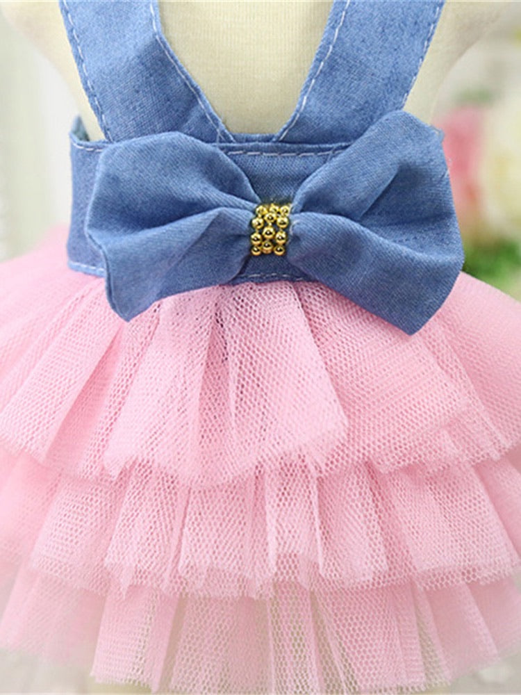 Denim pet frock