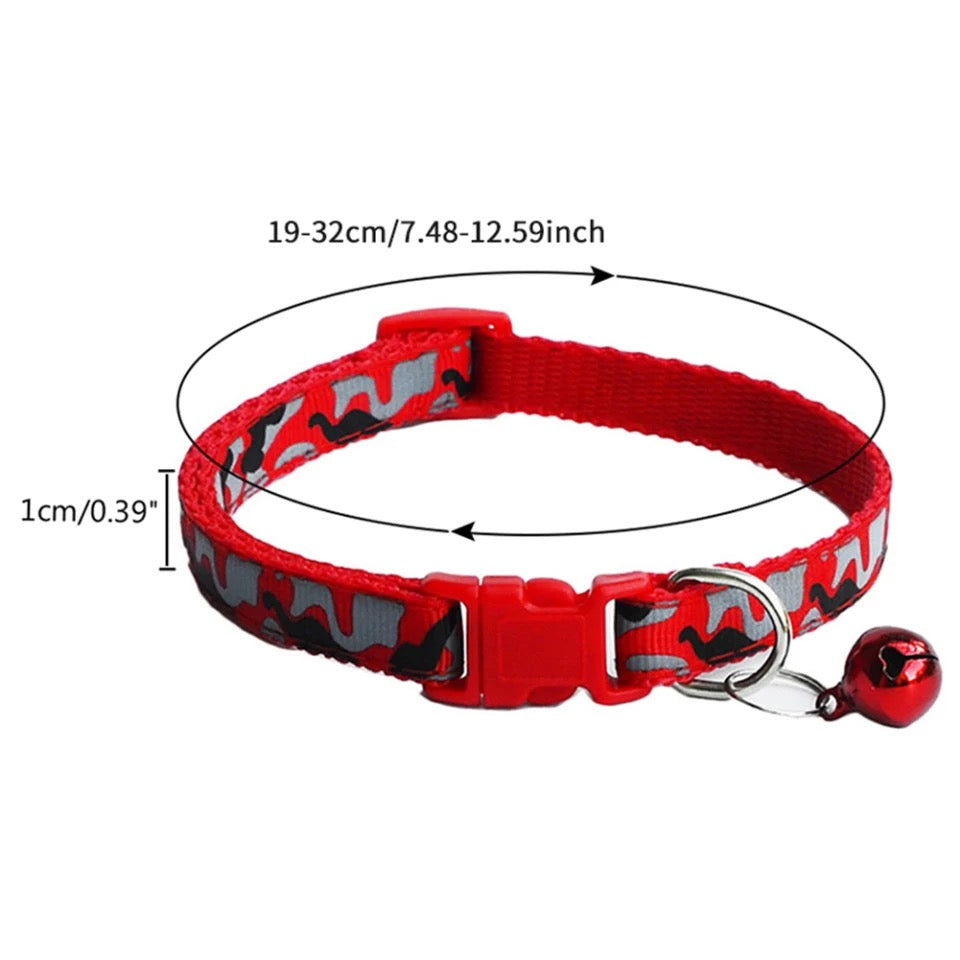 Camouflage Pet Collar with Bell